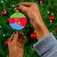 Eritrea Christmas Ceramic Ornament Santa Claus Camel Sleigh National Emblem - African Pride