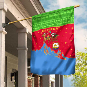 Eritrea Christmas Garden Flag Santa Claus Camel Sleigh National Emblem - African Pride