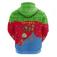Eritrea Christmas Hoodie Santa Claus Camel Sleigh National Emblem - African Pride
