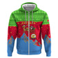 Eritrea Christmas Hoodie Santa Claus Camel Sleigh National Emblem - African Pride
