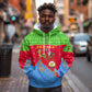 Eritrea Christmas Hoodie Santa Claus Camel Sleigh National Emblem - African Pride