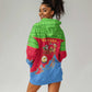 Eritrea Christmas Hoodie Dress Santa Claus Camel Sleigh National Emblem - African Pride