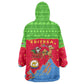 Eritrea Christmas Kid Wearable Blanket Hoodie Santa Claus Camel Sleigh National Emblem - African Pride
