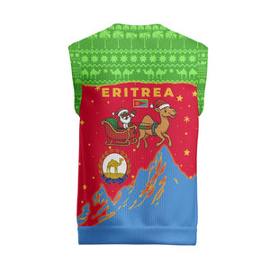 Eritrea Christmas Knitted V-Neck Vest Santa Claus Camel Sleigh National Emblem - African Pride