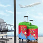 Eritrea Christmas Luggage Cover Santa Claus Camel Sleigh National Emblem - African Pride