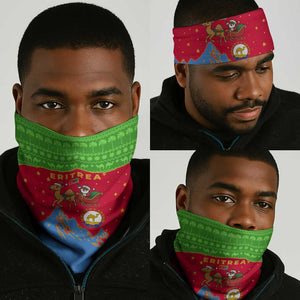 Eritrea Christmas Neck Gaiter Santa Claus Camel Sleigh National Emblem - African Pride