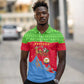 Eritrea Christmas Polo Shirt Santa Claus Camel Sleigh National Emblem - African Pride