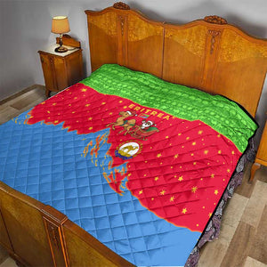 Eritrea Christmas Quilt Santa Claus Camel Sleigh National Emblem - African Pride