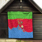 Eritrea Christmas Quilt Santa Claus Camel Sleigh National Emblem - African Pride