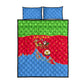 Eritrea Christmas Quilt Bed Set Santa Claus Camel Sleigh National Emblem - African Pride