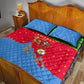 Eritrea Christmas Quilt Bed Set Santa Claus Camel Sleigh National Emblem - African Pride