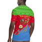 Eritrea Christmas Rugby Jersey Santa Claus Camel Sleigh National Emblem - African Pride