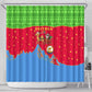 Eritrea Christmas Shower Curtain Santa Claus Camel Sleigh National Emblem - African Pride