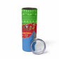 Eritrea Christmas Skinny Tumbler Santa Claus Camel Sleigh National Emblem - African Pride