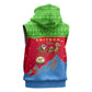 Eritrea Christmas Sleeveless Hoodie Santa Claus Camel Sleigh National Emblem - African Pride