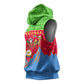 Eritrea Christmas Sleeveless Hoodie Santa Claus Camel Sleigh National Emblem - African Pride