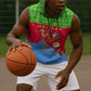 Eritrea Christmas Sleeveless Hoodie Santa Claus Camel Sleigh National Emblem - African Pride