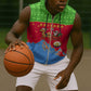 Eritrea Christmas Sleeveless Zip Hoodie Santa Claus Camel Sleigh National Emblem - African Pride