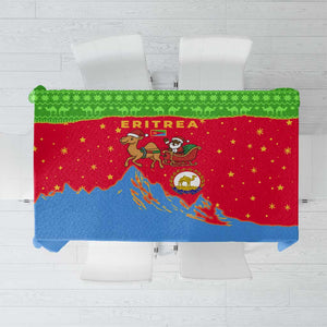 Eritrea Christmas Tablecloth Santa Claus Camel Sleigh National Emblem - African Pride