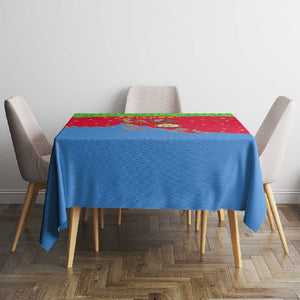 Eritrea Christmas Tablecloth Santa Claus Camel Sleigh National Emblem - African Pride