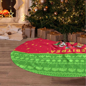 Eritrea Christmas Tree Skirt Santa Claus Camel Sleigh National Emblem - African Pride