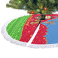 Eritrea Christmas Tree Skirt Santa Claus Camel Sleigh National Emblem - African Pride
