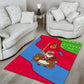 Eritrea Christmas Area Rug African Santa Gingerbread Harp National Flag Colors - African Pride