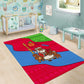 Eritrea Christmas Area Rug African Santa Gingerbread Harp National Flag Colors - African Pride