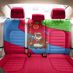 Eritrea Christmas Back Car Seat Cover African Santa Gingerbread Harp National Flag Colors - African Pride