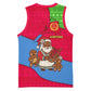 Eritrea Christmas Basketball Jersey African Santa Gingerbread Harp National Flag Colors - African Pride