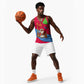 Eritrea Christmas Basketball Jersey African Santa Gingerbread Harp National Flag Colors - African Pride
