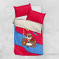 Eritrea Christmas Bedding Set African Santa Gingerbread Harp National Flag Colors - African Pride
