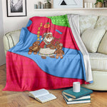 Eritrea Christmas Blanket African Santa Gingerbread Harp National Flag Colors - African Pride