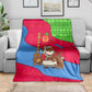 Eritrea Christmas Blanket African Santa Gingerbread Harp National Flag Colors - African Pride