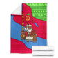 Eritrea Christmas Blanket African Santa Gingerbread Harp National Flag Colors - African Pride