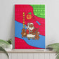 Eritrea Christmas Canvas Wall Art African Santa Gingerbread Harp National Flag Colors - African Pride