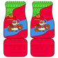 Eritrea Christmas Car Mats African Santa Gingerbread Harp National Flag Colors - African Pride