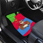 Eritrea Christmas Car Mats African Santa Gingerbread Harp National Flag Colors - African Pride