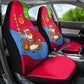 Eritrea Christmas Car Seat Cover African Santa Gingerbread Harp National Flag Colors - African Pride