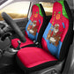 Eritrea Christmas Car Seat Cover African Santa Gingerbread Harp National Flag Colors - African Pride