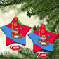 Eritrea Christmas Ceramic Ornament African Santa Gingerbread Harp National Flag Colors - African Pride