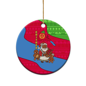 Eritrea Christmas Ceramic Ornament African Santa Gingerbread Harp National Flag Colors - African Pride