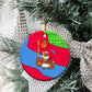 Eritrea Christmas Ceramic Ornament African Santa Gingerbread Harp National Flag Colors - African Pride