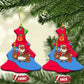 Eritrea Christmas Ceramic Ornament African Santa Gingerbread Harp National Flag Colors - African Pride