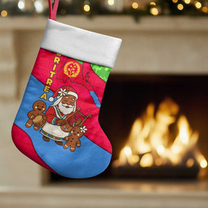 Eritrea Christmas Stocking African Santa Gingerbread Harp National Flag Colors - African Pride