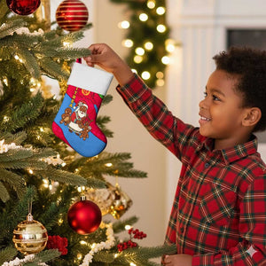 Eritrea Christmas Stocking African Santa Gingerbread Harp National Flag Colors - African Pride