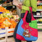 Eritrea Christmas Grocery Bag African Santa Gingerbread Harp National Flag Colors - African Pride