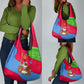 Eritrea Christmas Grocery Bag African Santa Gingerbread Harp National Flag Colors - African Pride