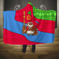 Eritrea Christmas Hooded Blanket African Santa Gingerbread Harp National Flag Colors - African Pride
