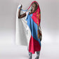 Eritrea Christmas Hooded Blanket African Santa Gingerbread Harp National Flag Colors - African Pride